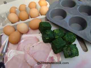 Ingredients for Bacon and Egg Muffins