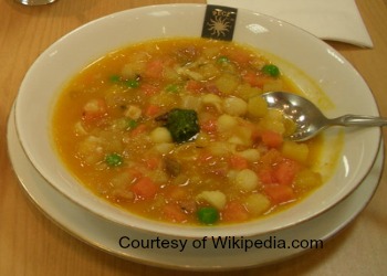 Camping Minestrone in a bowl