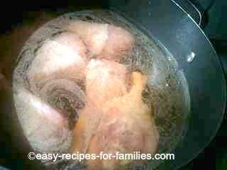 Boil stock for Chicken Soup