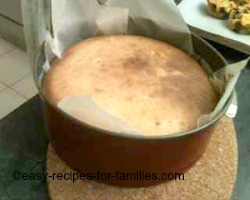 This crustless pumpkin pie beautifully baked 