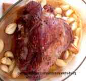 A dutch oven camping recipe of roast leg of lamb