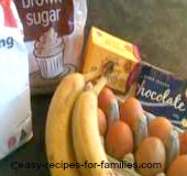 Ingredients for easy banana cake recipes