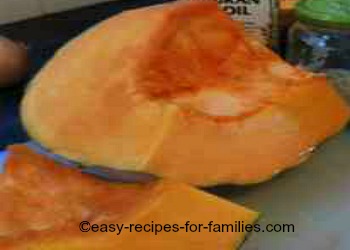 Cut Pumpkin For Easy Camping Recipe