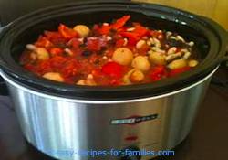 Easy Crock Pot Recipe - Pork with Raisins Mushrooms Mustard and honey