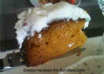 Enjoy a slice of pumpkin cake