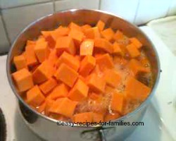 Boil the pumpkin till very soft