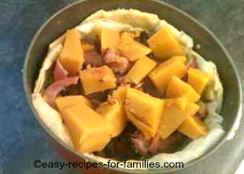 Pumpkin layer in this easy pumpkin pie recipe