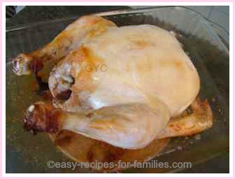 the easy roast chicken with bacon removed