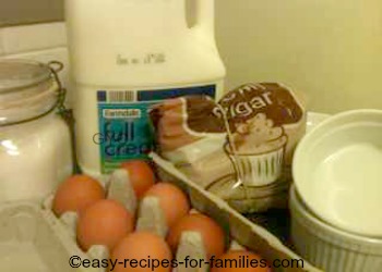 Easy Egg Custard Recipe - Ingredients