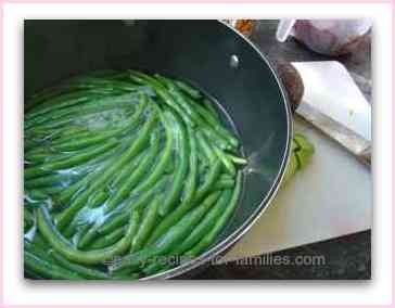 Boil Green Beans in lots of hot water