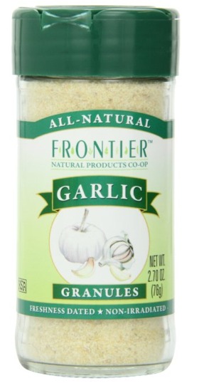 Frontier Garlic Granules in a 2.7 ounce bottle