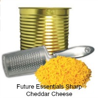 Future Essentials Freeze Dried Real Dairy Shredded Sharp Cheddar Cheese in a 9.9 ounce can. A long life product. CLICK HERE FOR MORE DETAILS