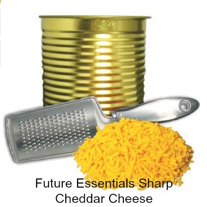 Future Essentials Freeze Dried All Dairy Shredded Sharp Cheddar Cheese 9.9 oz can