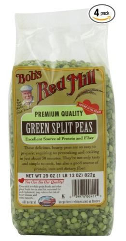 Bob's Red Mill Green Split Peas - 29 ounce bag, 4 in a pack