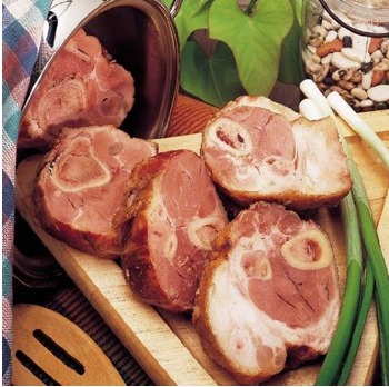 5 star rated Ham Hocks sliced for easier handling. 5.5 - 6.5 lbs in 6 packages