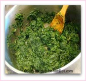 Flavored spinach for this healthy lasagna recipe