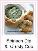 Healthy Spinach Dip Recipe WIth Crusty Cob