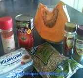 Ingredients for a slow cooked pumpkin chili.