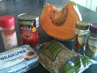 Ingredients for this easy pumpkin chili