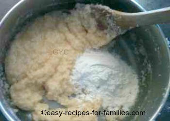 Homemade Cookie Recipe - Coconut Drops - mix in  flour