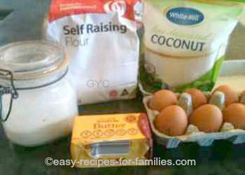 Homemade Cookie Recipe - Coconut Drops - Ingredients