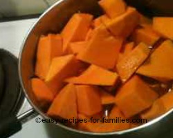 Boil the pumpkin till very soft