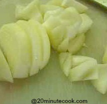 Onion diced for delicious 20 minute ground beef recipe