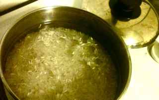 Add 1 1/2 cups water to the grains