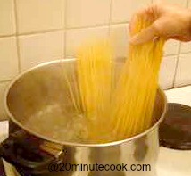 This is how to cook spaghetti.