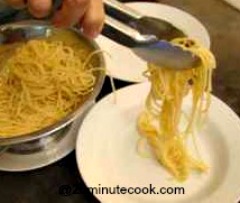 Serve spaghetti