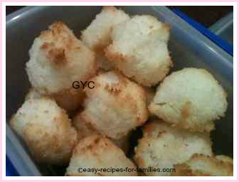 kids cooking recipes of coconut macaroons