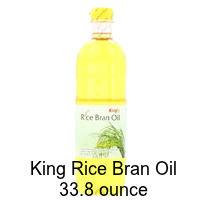 King Rice Bran Oil 33.8 Ounce Bottle. Made from 100% Rice.  CLICK HERE FOR MORE DETAILS