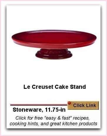 Le Creuset Cake Stand - Stoneware in Cherry Red 11.75 inch diameter