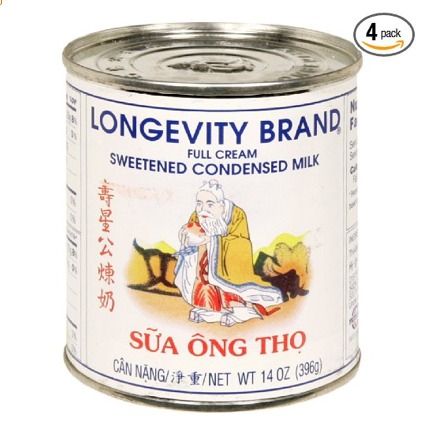 Longevity Condensed Milk 14 0z Sweetened. 4 in a pack