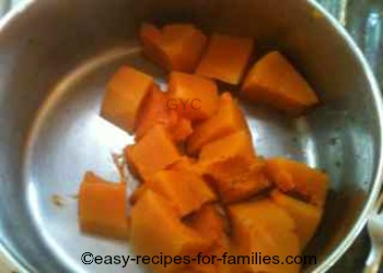 Left over pumpkin or steamed pumpkin