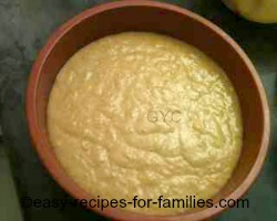 Pumpkin cake recepie batter in the baking tin