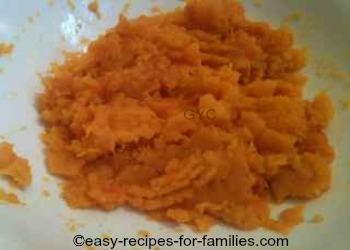 Pumpkin puree in a bowl