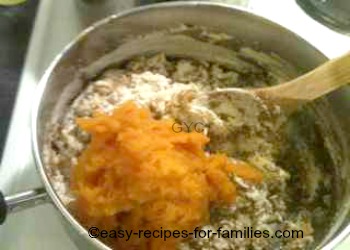 Add pumpkin to the mixture