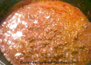 Thick meat sauce for pumpkin lasagne recipe