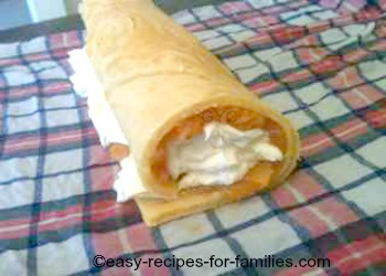 Pumpkin roll rolled