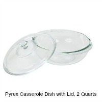 Pyrex Casserole Dish, 2 Quart , with fitting glass cover. CLICK HERE FOR MORE DETAILS