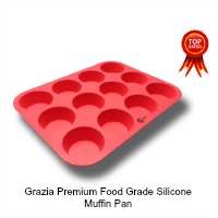 Grazia Premium Food Grade Silicone Muffin Pan - 12 Cup. CLICK HERE FOR MORE DETAILS