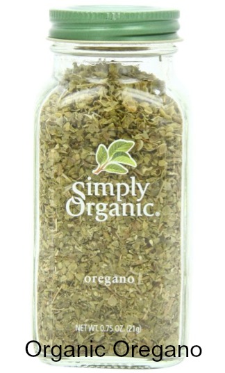 Simply Organic Oregano in a 0.75 ounce bottle. Certified Organic