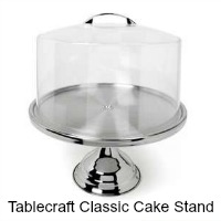 Tablecraft Classic Cake Stand - 12 inches diameter with cover. CLICK HERE FOR MORE DETAILS