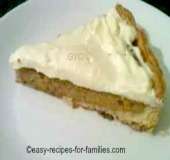A slice of traditional pumpkin pie