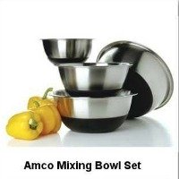 Amco Mixing Bowl Set of 3, Non Skid Base.  CLICK HERE FOR MORE DETAILS