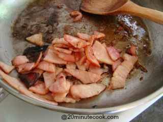 bacon pieces fried
