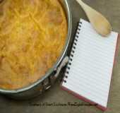 Moist banana cake next to a note pad