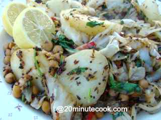 Cabbage salad recipe tossed with spices, coriander and coconut. Cabbage salad recipe tossed with spices, coriander and coconut.