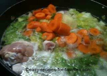 Chicken Soup Cooked in A Slow Cooker